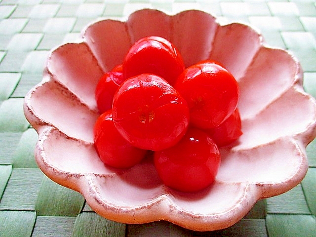 ミニトマトの煮浸し