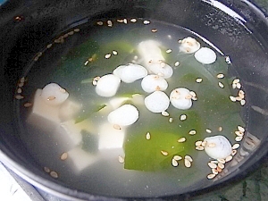 お豆腐とわかめのあっさりスープ
