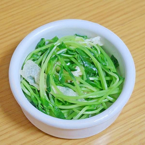 豆苗と油揚げのお浸し☆白だし★減塩・低カリウム志向