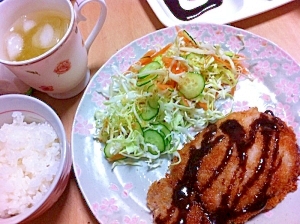 チーズ風味の☆揚げ焼きトンカツ