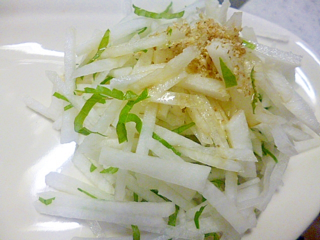 簡単♪おつまみ♪大葉が香る♪大根と大葉のサラダ