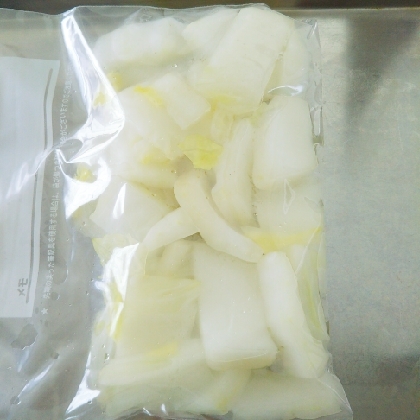 白菜の芯の冷凍保存