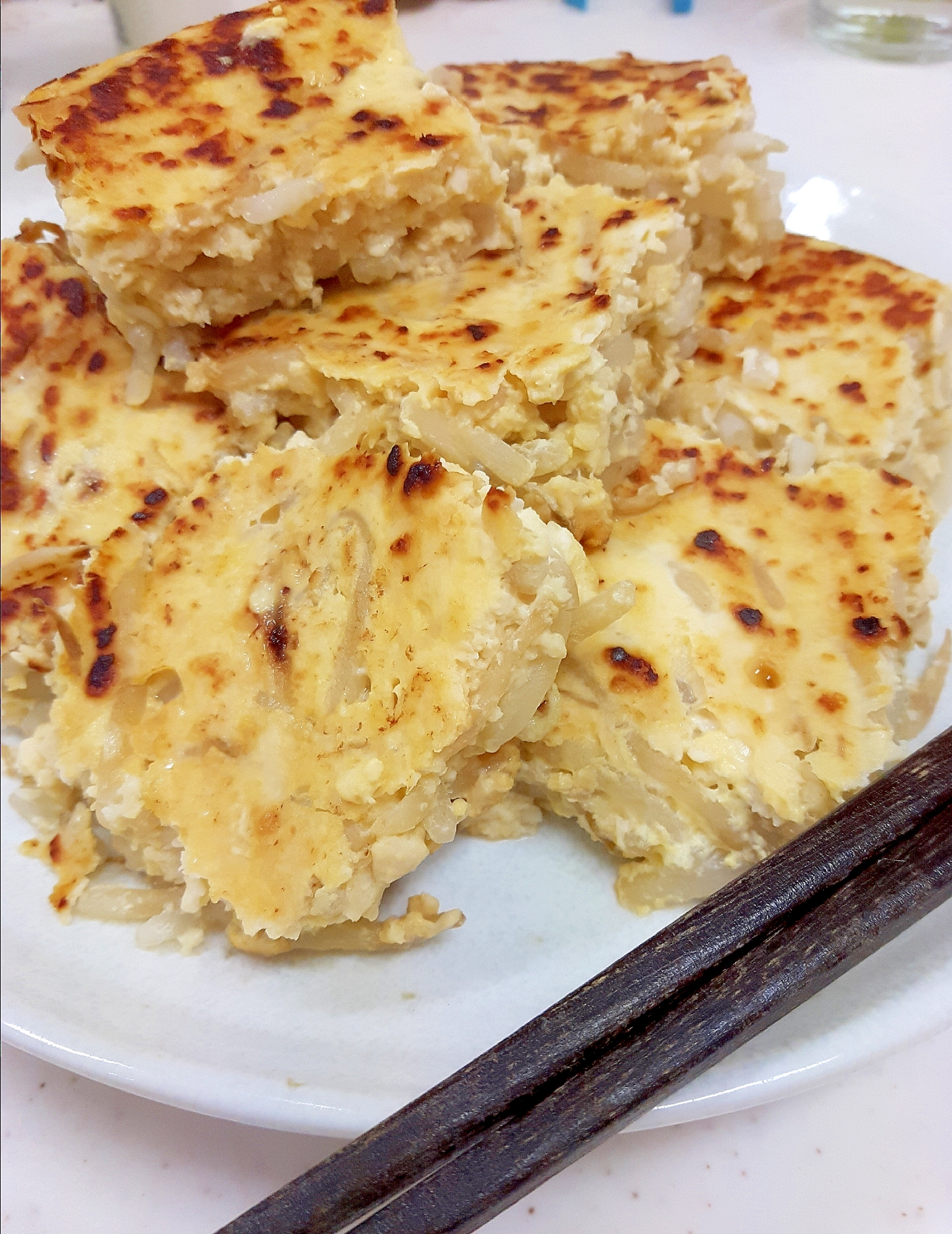 鶏ひき肉ともやしで(^^)ヘルシー味噌のし焼き♪