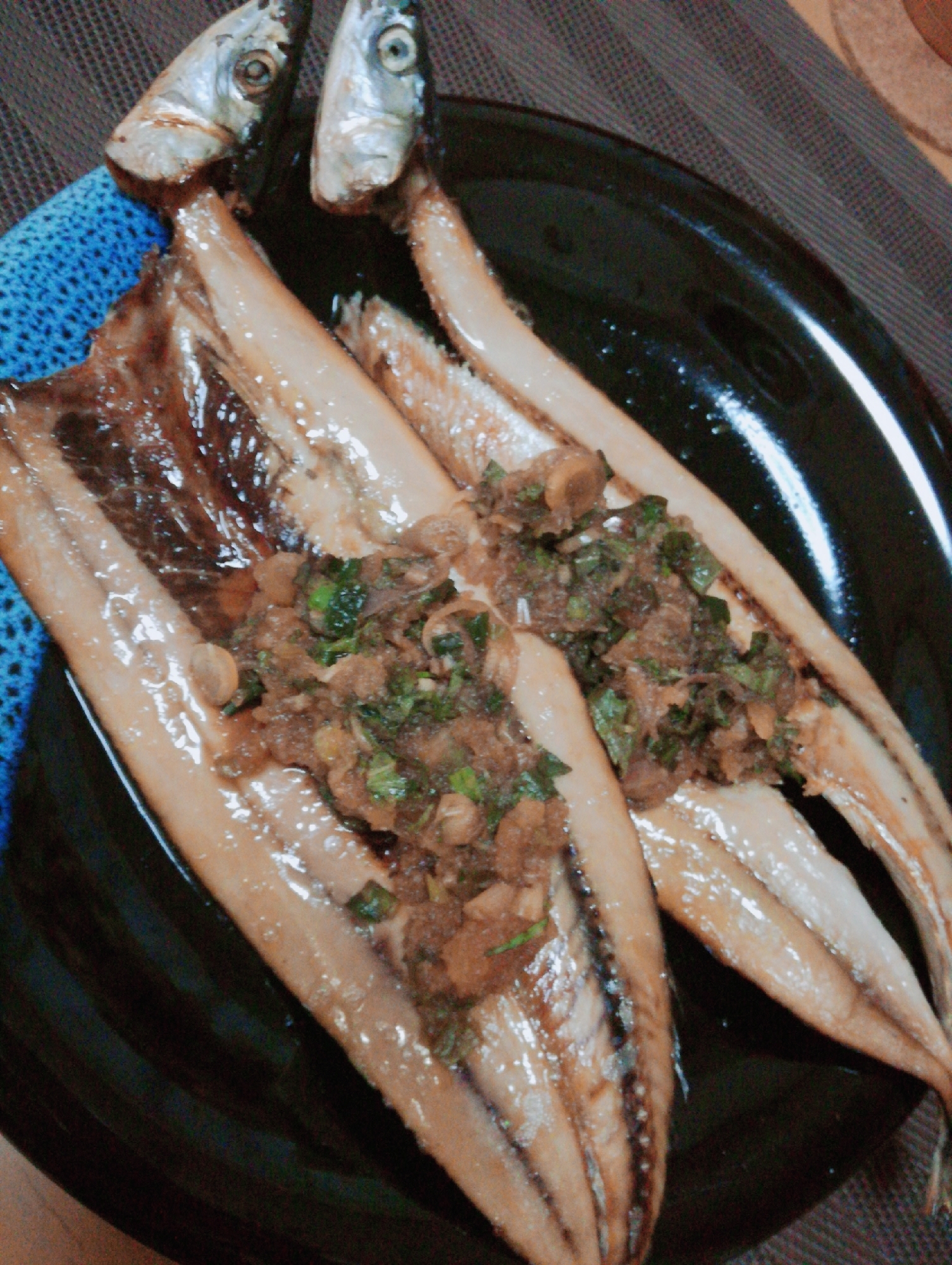 たっぷり薬味のせ 秋刀魚の開き レシピ 作り方 By Piyo Piyo 楽天レシピ