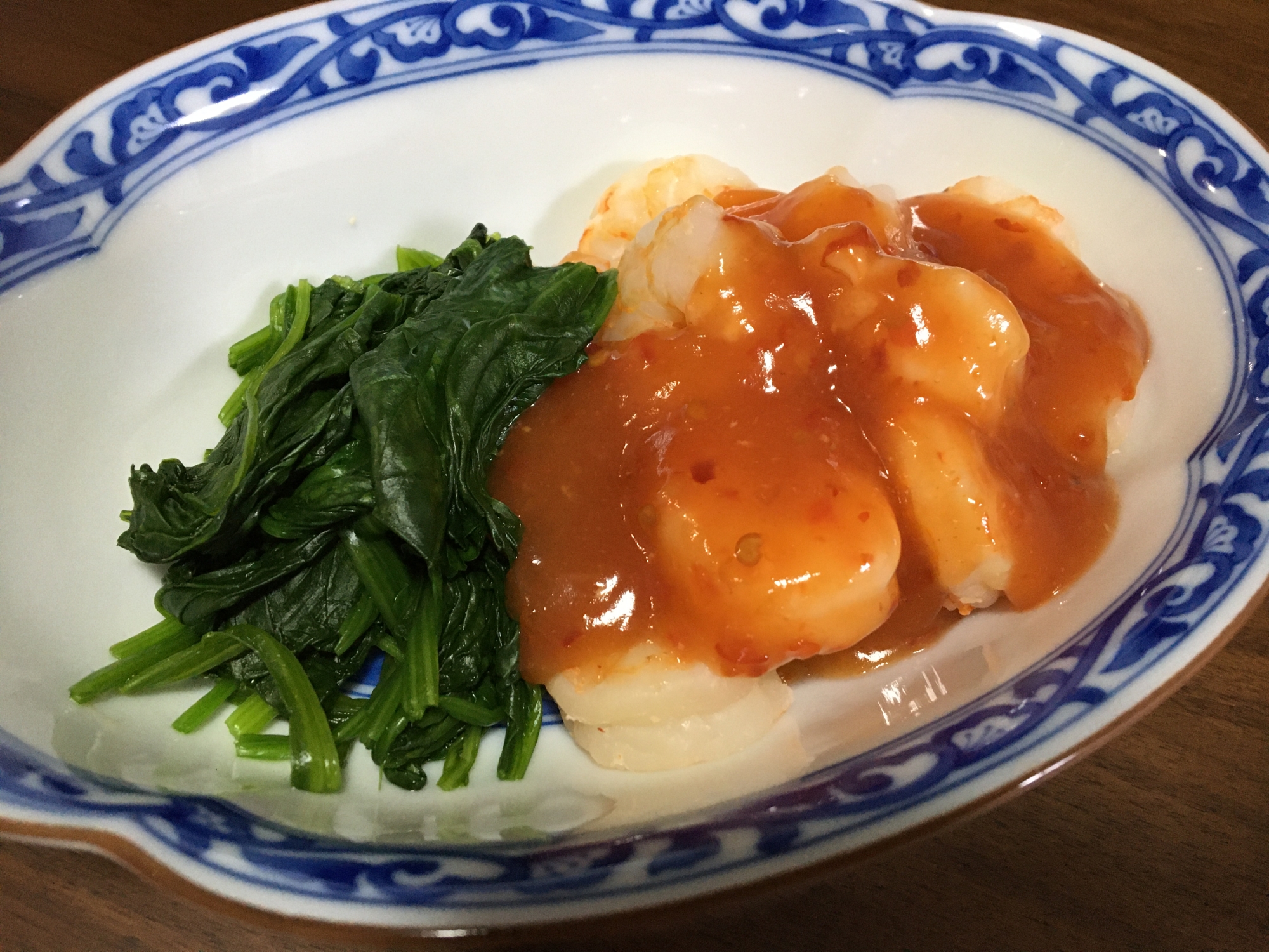 ヘルシーオイルフリー!蒸しエビチリ