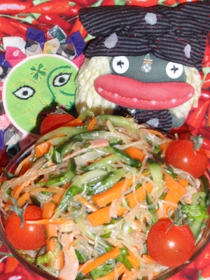 フライパンで作る中華風春雨サラダ