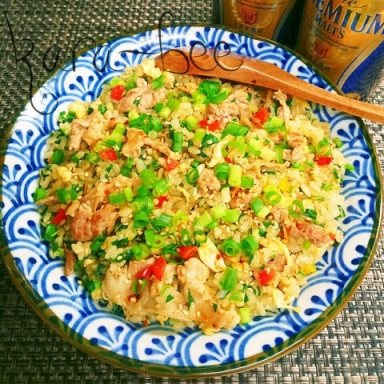 ビール片手に食べたいっ!旨辛スタミナ♡ニラ玉豚めし