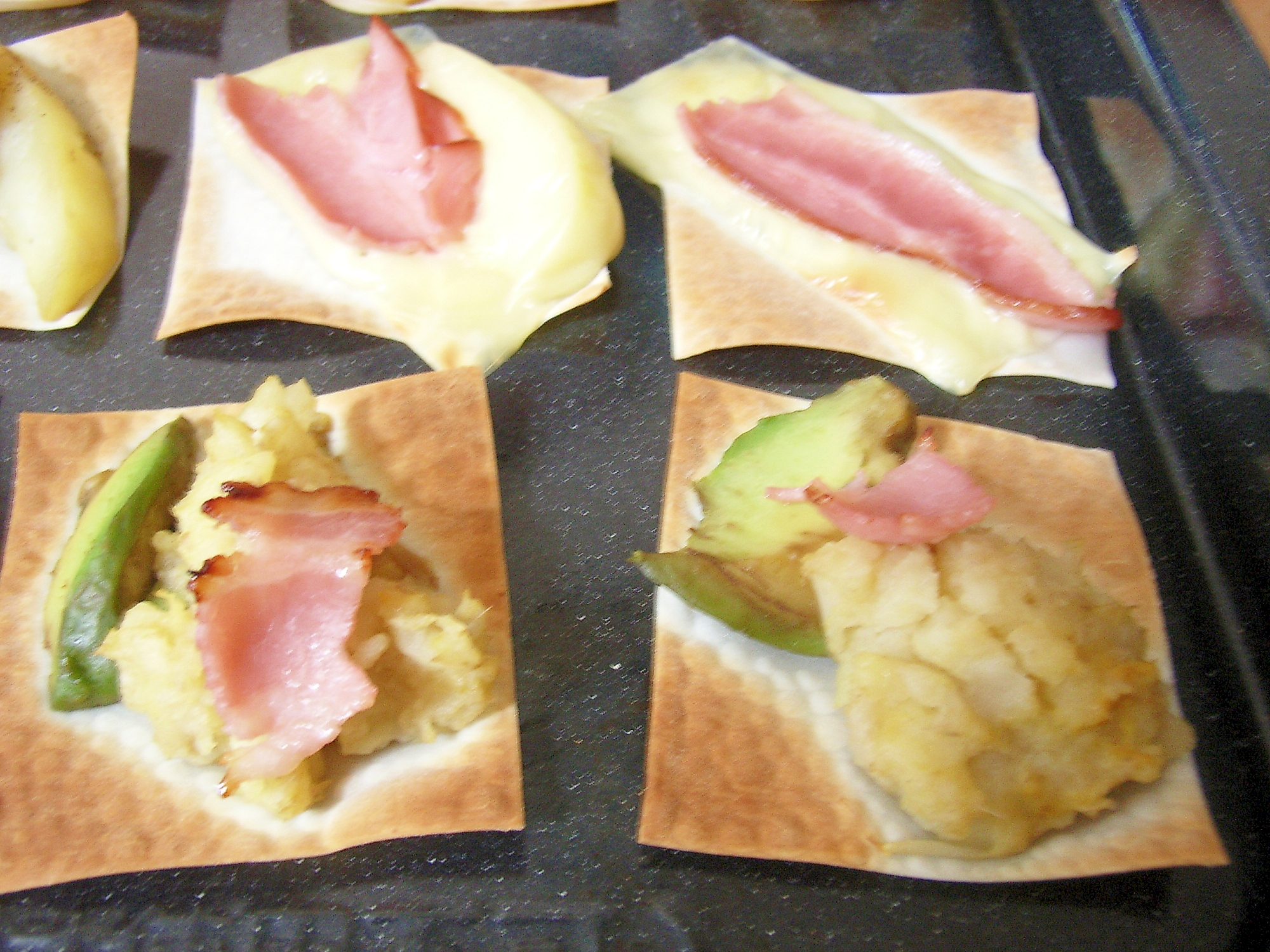 ワンタンの皮deぱりぱり焼 ~イタリアver~