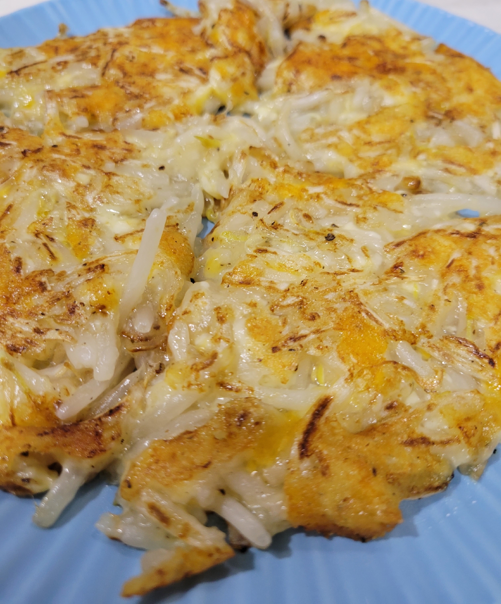 キャンプ飯!激安!もやしガレット
