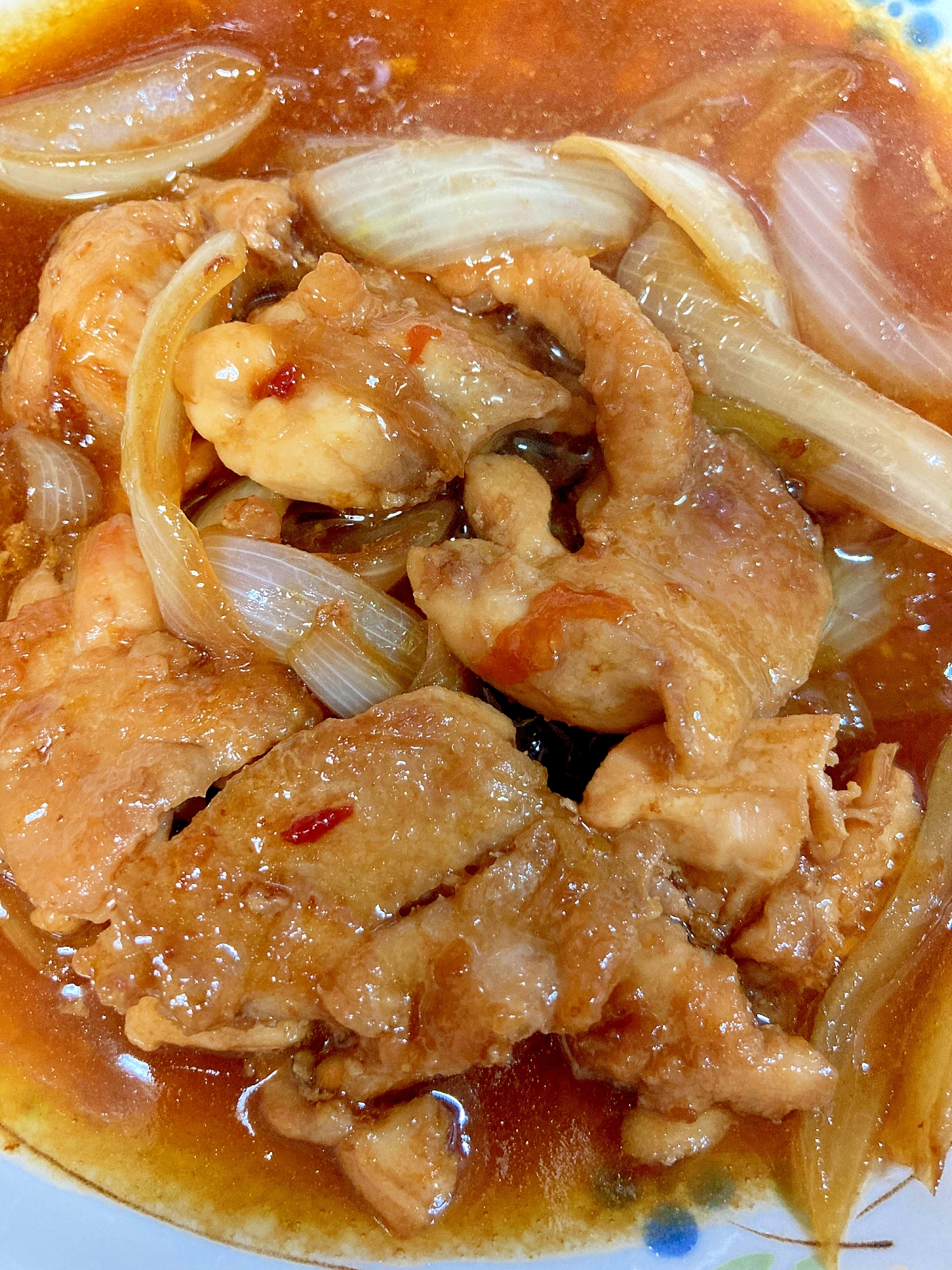 【お弁当】鶏もも肉のピリ辛生姜焼き