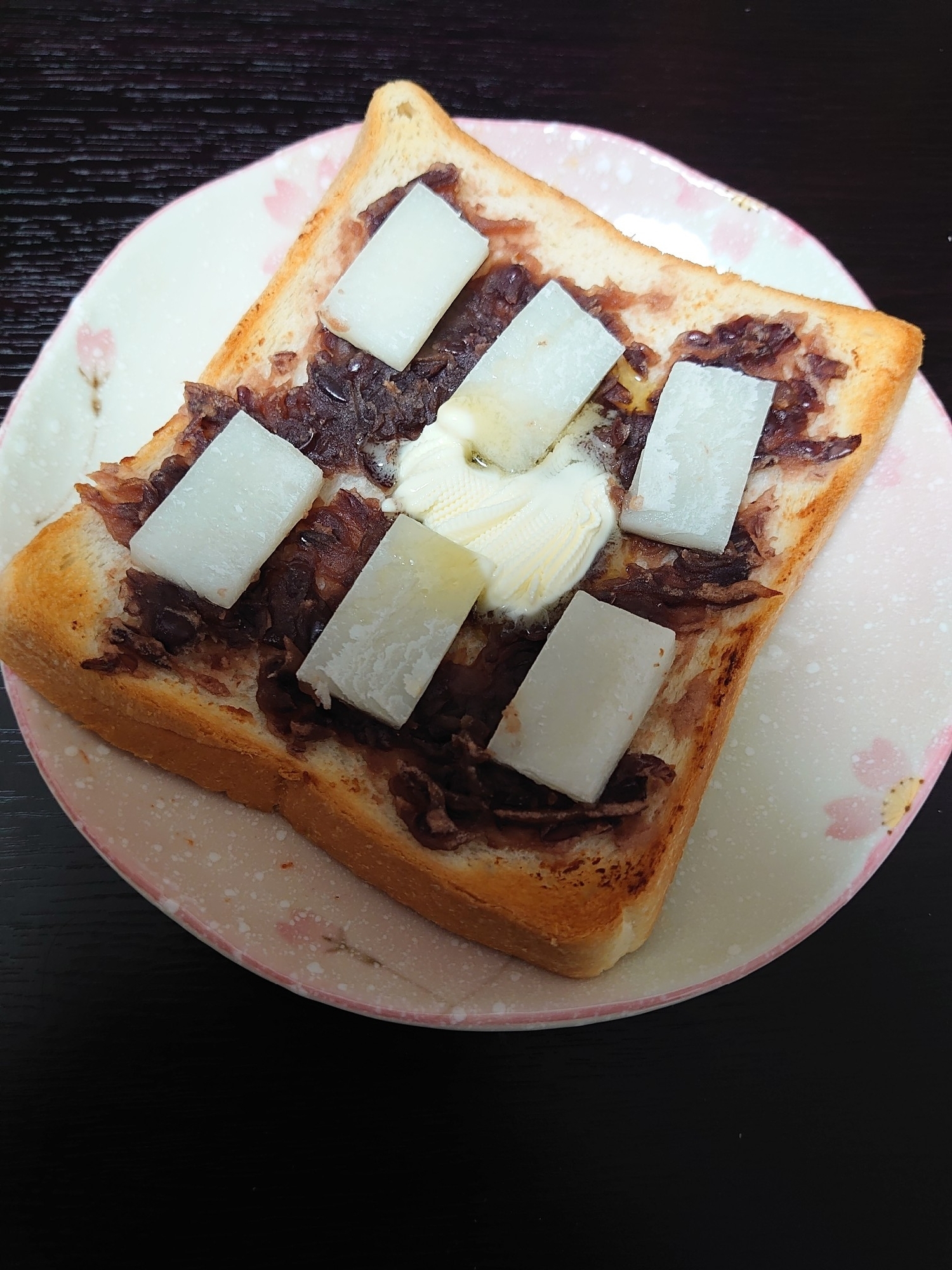 あんバターお餅トースト