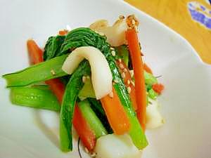 イカと小松菜の炒め物