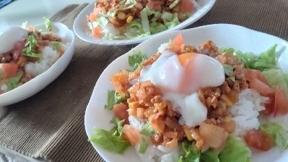 家にあるもので簡単タコライス♪