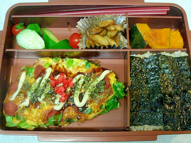 お弁当用のお好み焼き