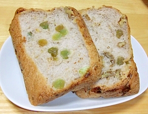 ウグイス豆とクルミのパン