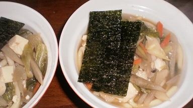 残り鍋の鍋焼きうどん