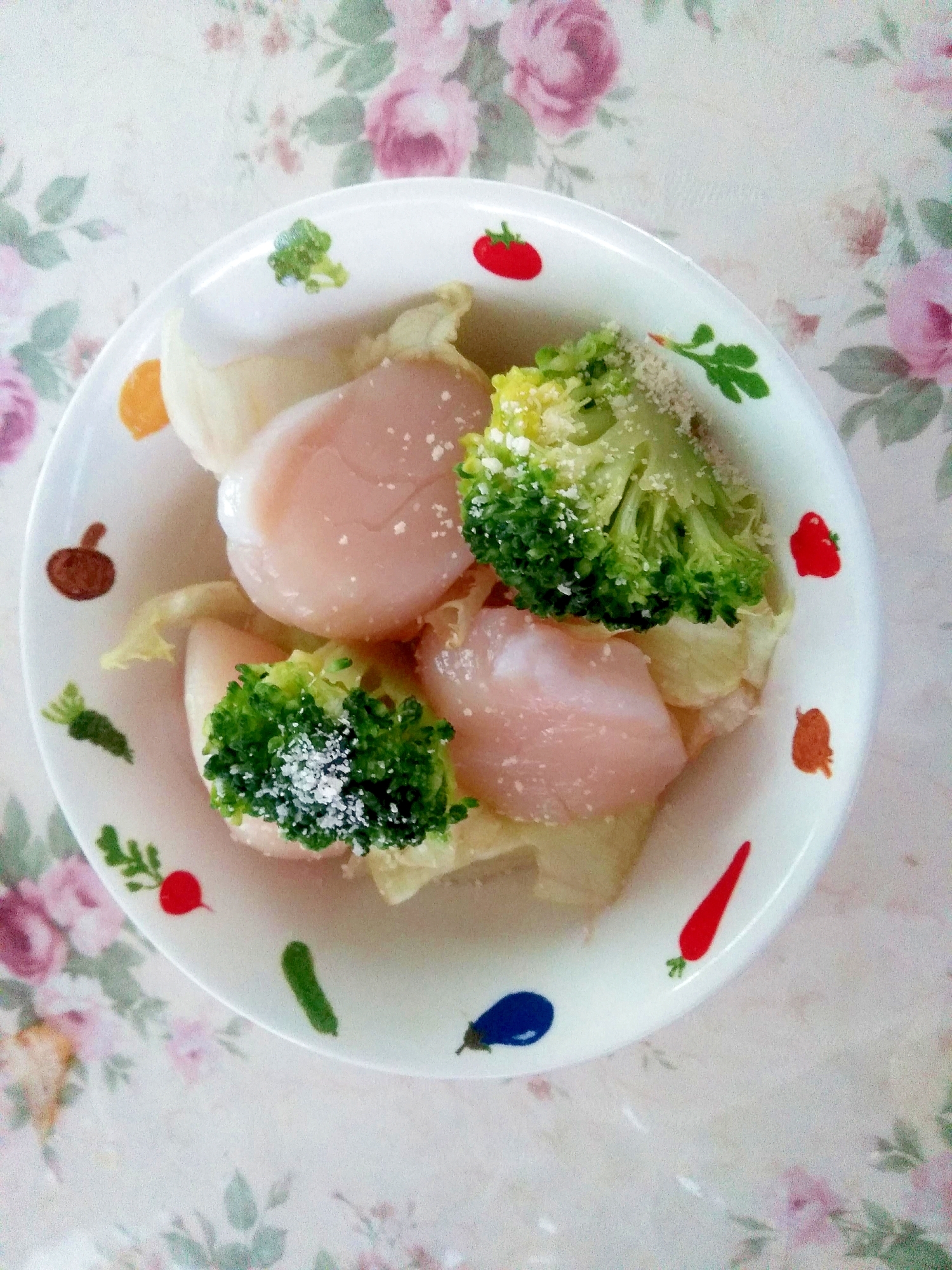 生ホタテとブロコリーのイタリアンサラダ