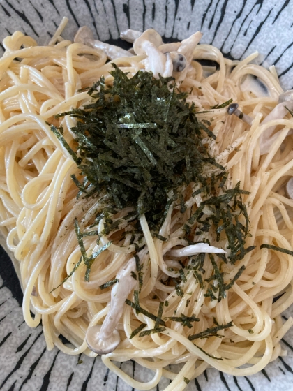 水漬けパスタで♪たらこスパゲティ