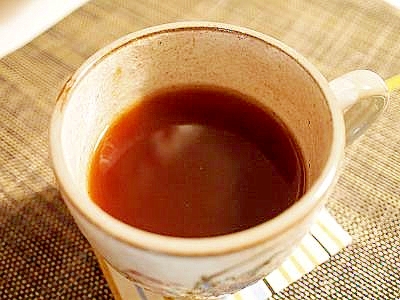 風邪引きには♪　金時生姜湯で甘いコーヒー