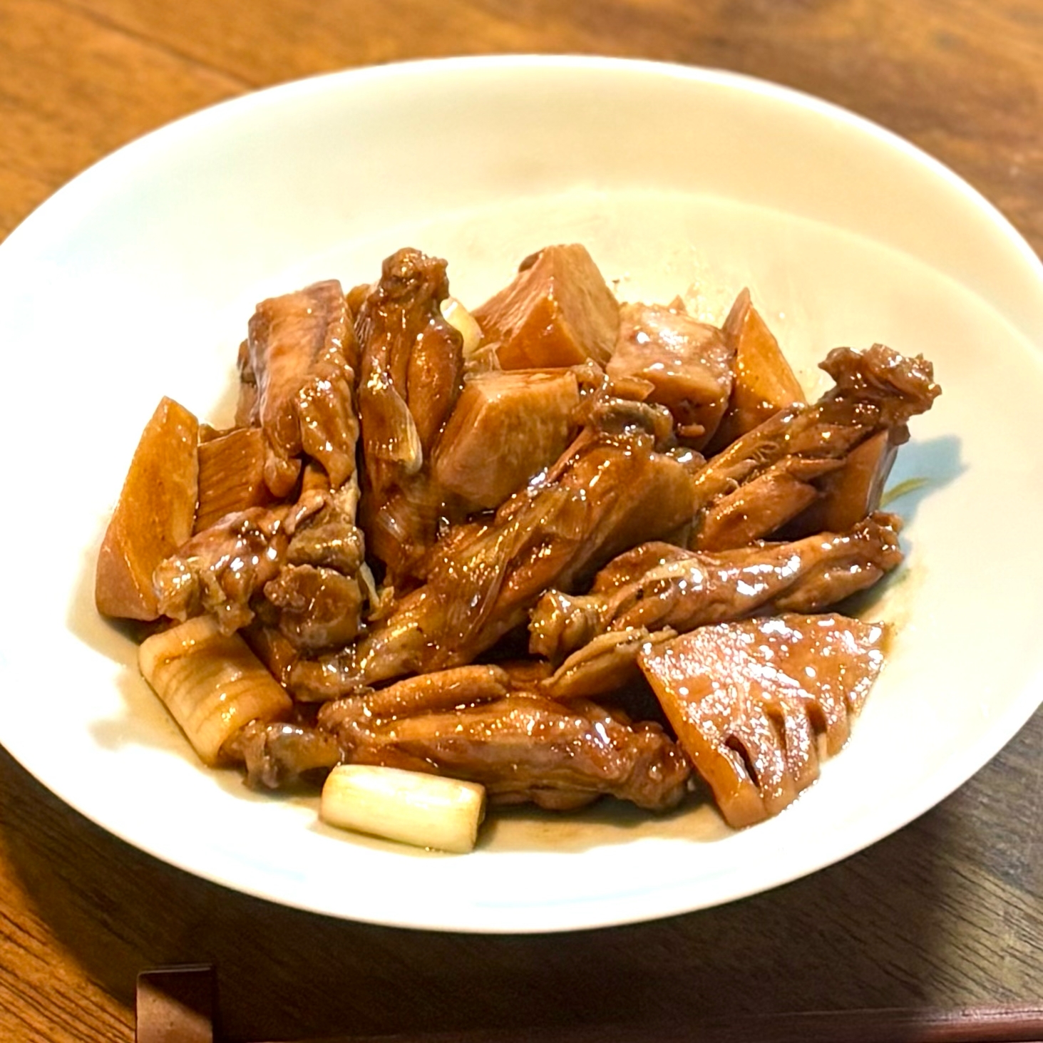 鶏手羽元とたけのこの黒酢煮