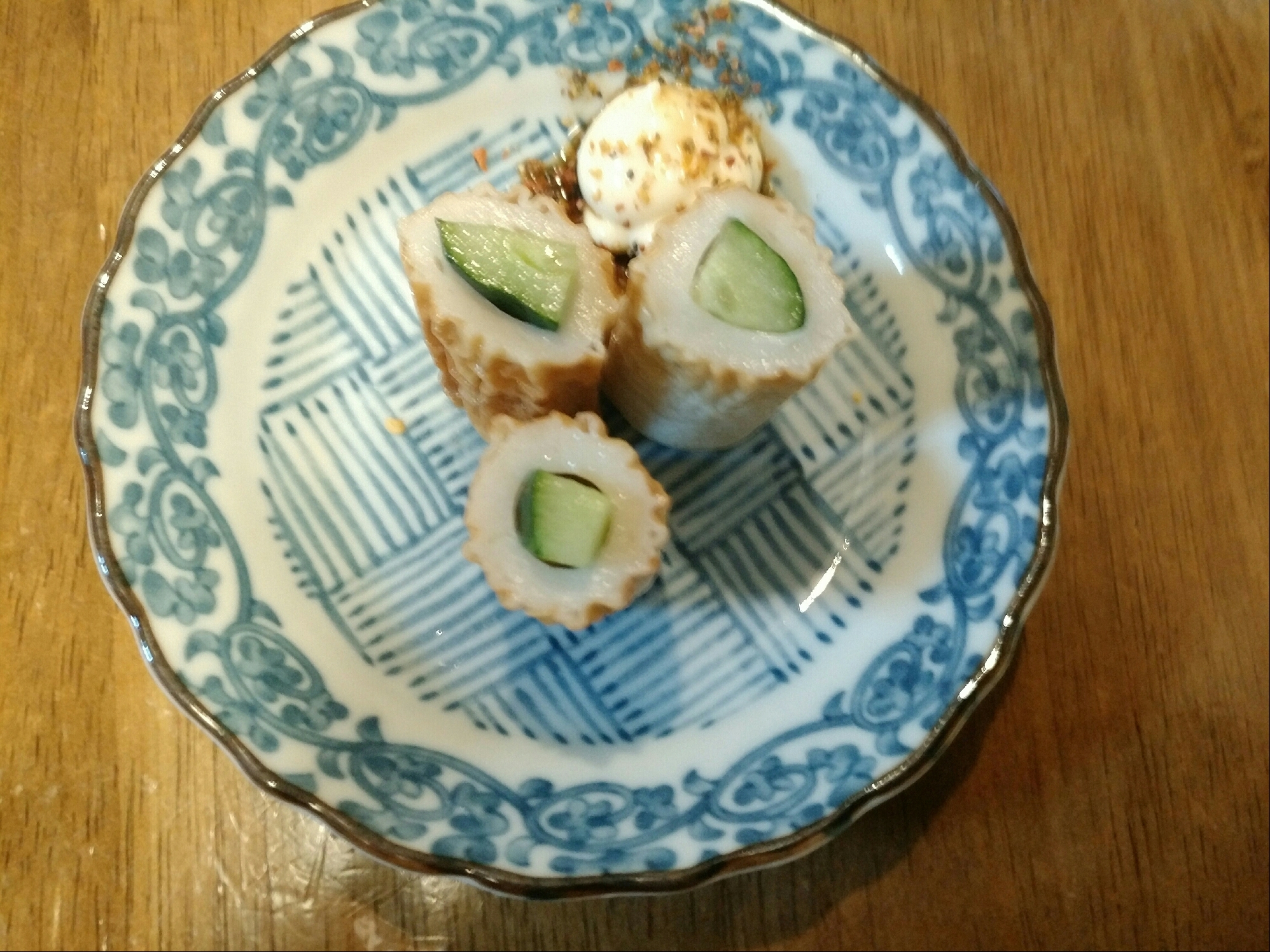 おつまみやお夜食に。ちくわの胡瓜詰め醤油マヨ七味