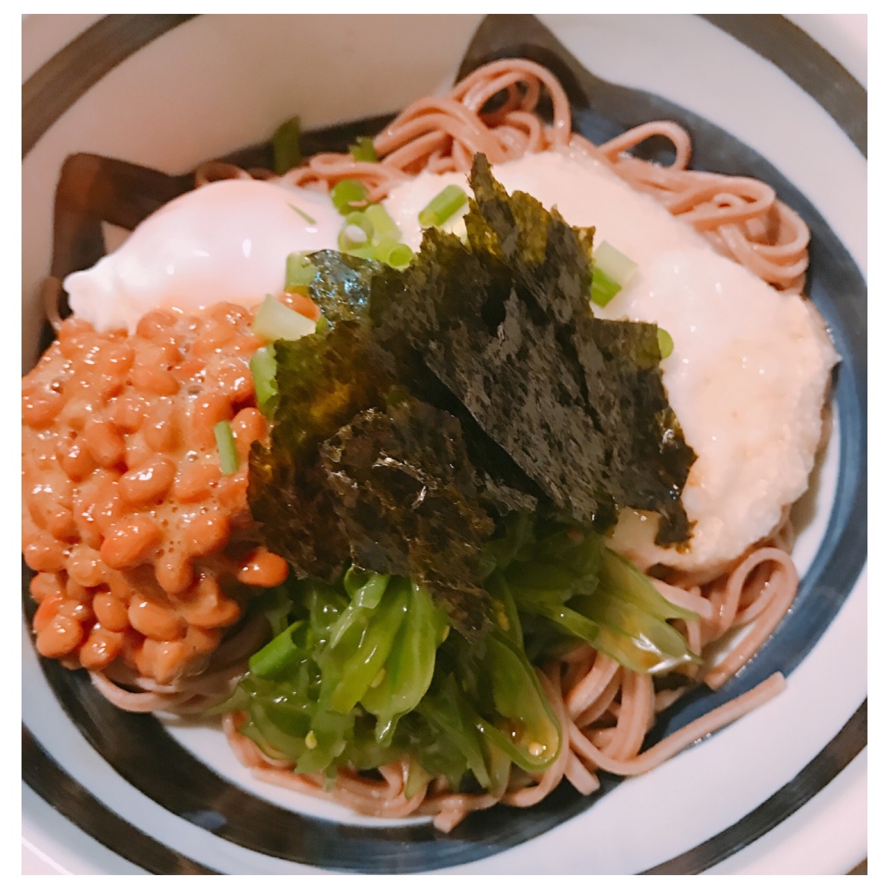 夏にぴったり！ネバネバぶっかけ蕎麦♪