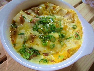 レンジで簡単♪ 豆腐と納豆のグラタン