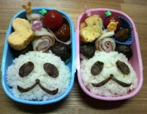 かんたんキャラ弁『パンダ弁当』