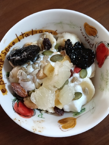 バナナ&ドライフルーツ♪ヨーグルト