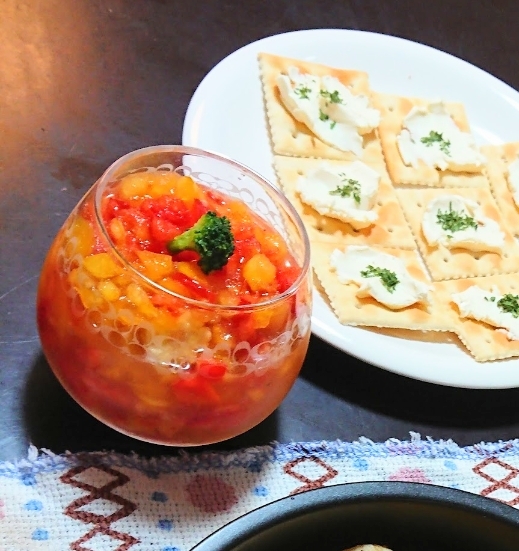 オシャレ おもてなし料理 パプリカのジュレ レシピ 作り方 By いぶくんママ0624 楽天レシピ オシャレ おもてなし料理 パプリカのジュレ レシピ 作り方 By いぶくんママ0624 楽天レシピ