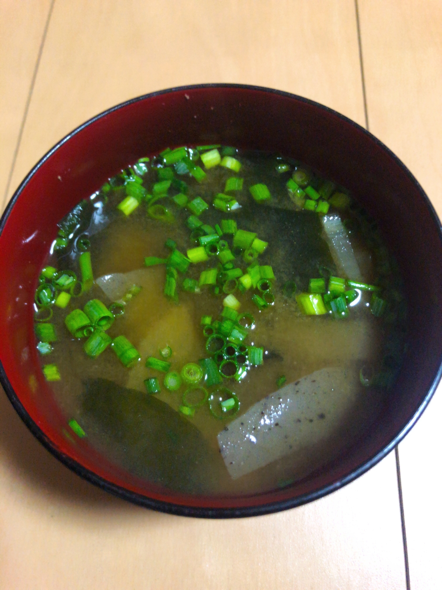 こんにゃくの味噌汁