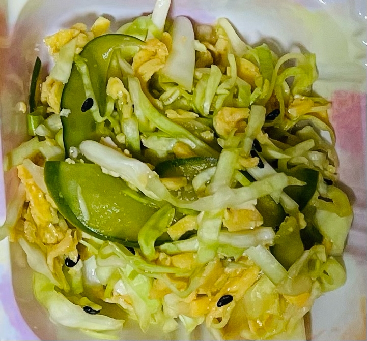 キャベツと卵のさっぱり和え