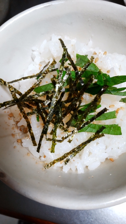 大葉と海苔のごはん