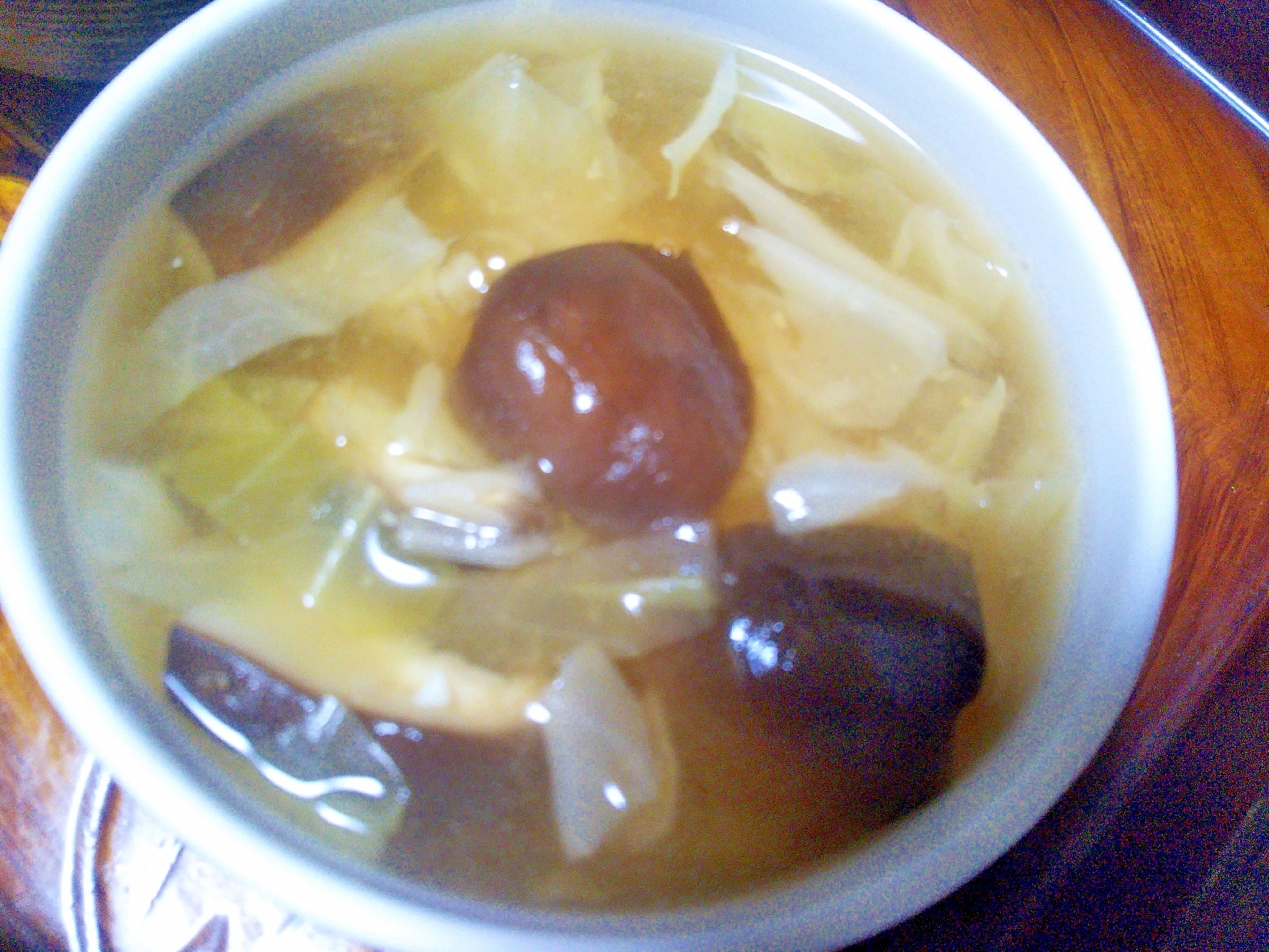 キャベツ&椎茸の味噌汁