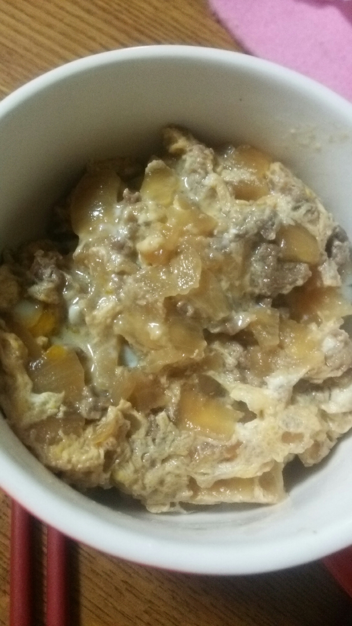 牛丼の卵とじ丼