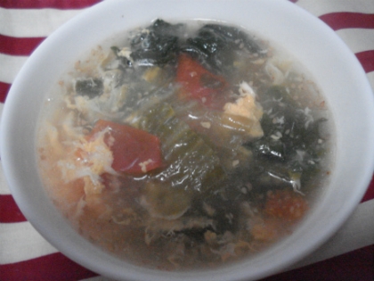 とっても、美味しいスープでした。ありがとうございます。(^－^)ノ簡単で美味しいスープホコホコ温まりました。ウマウマ～♪