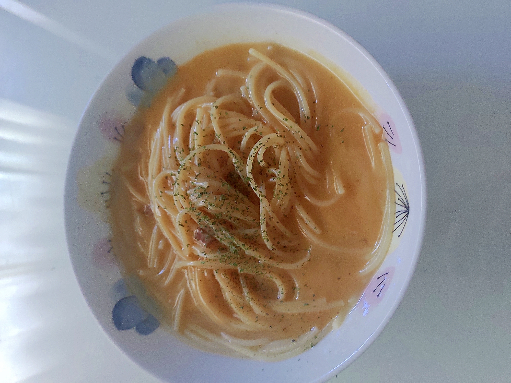 レンジでつくる　カルボナーラ