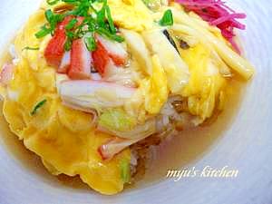とっても簡単!ひっくり返さないカニタマ天津飯