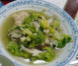 鶏肉白菜スープ