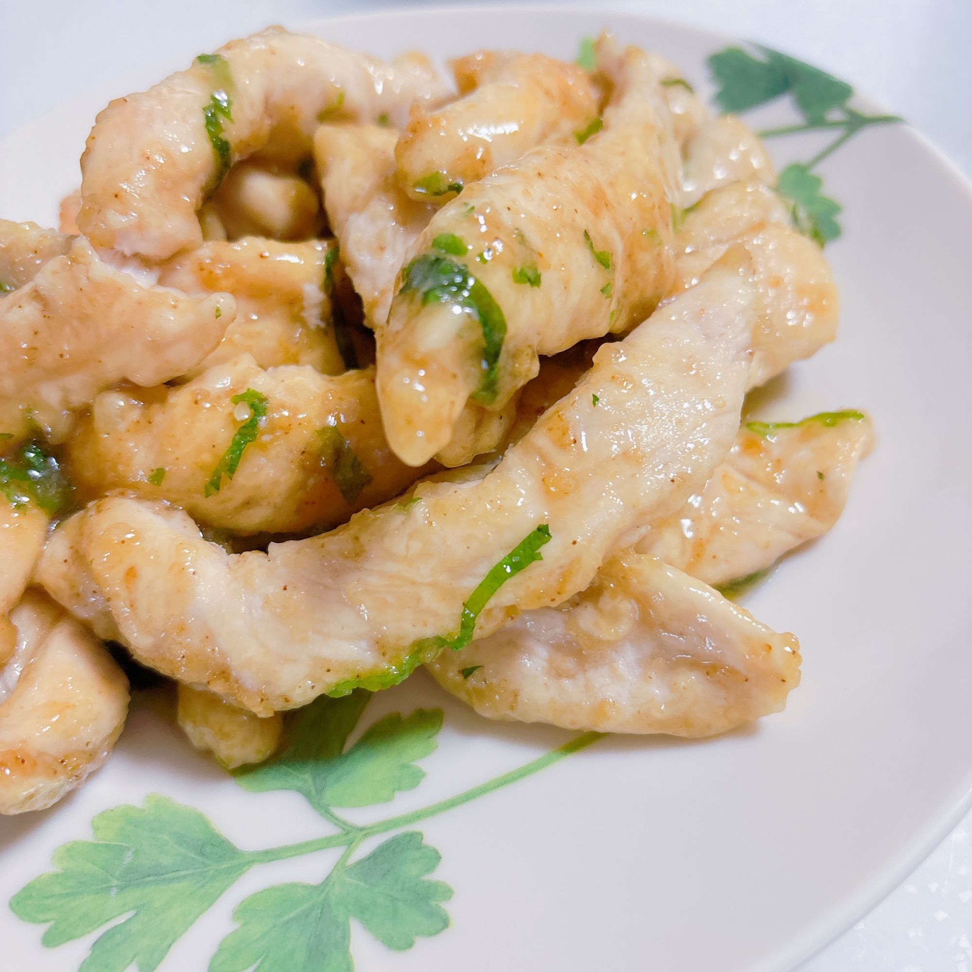 ささみの胡麻醤油炒め