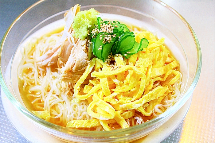 親子ぶっかけ素麺