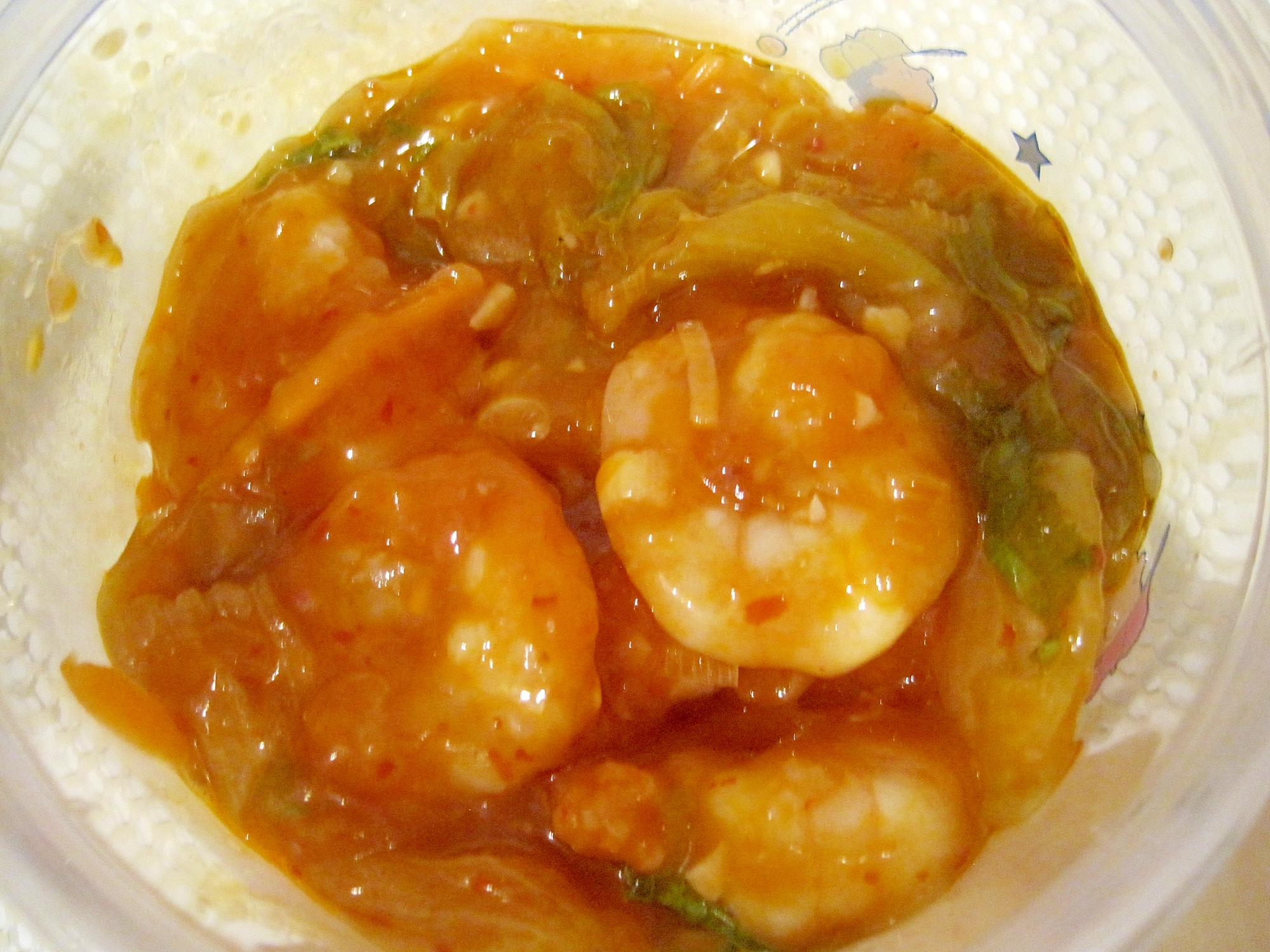 エビチリのレタス炒め