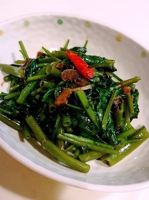 空芯菜の豆鼓炒め