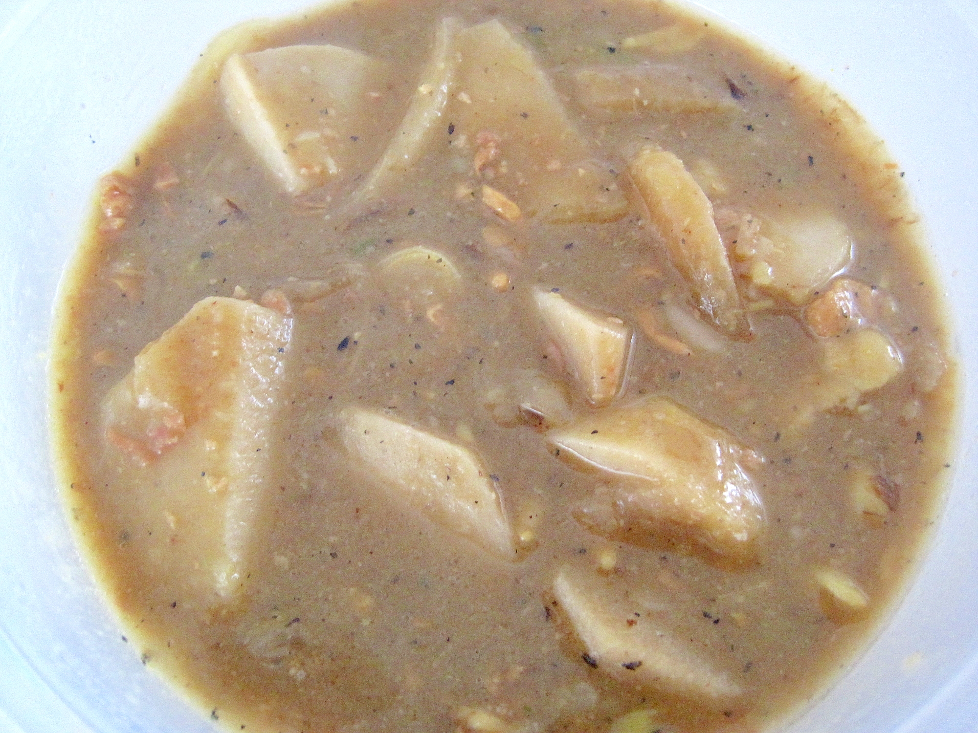 里芋と鶏肉のカレースープ