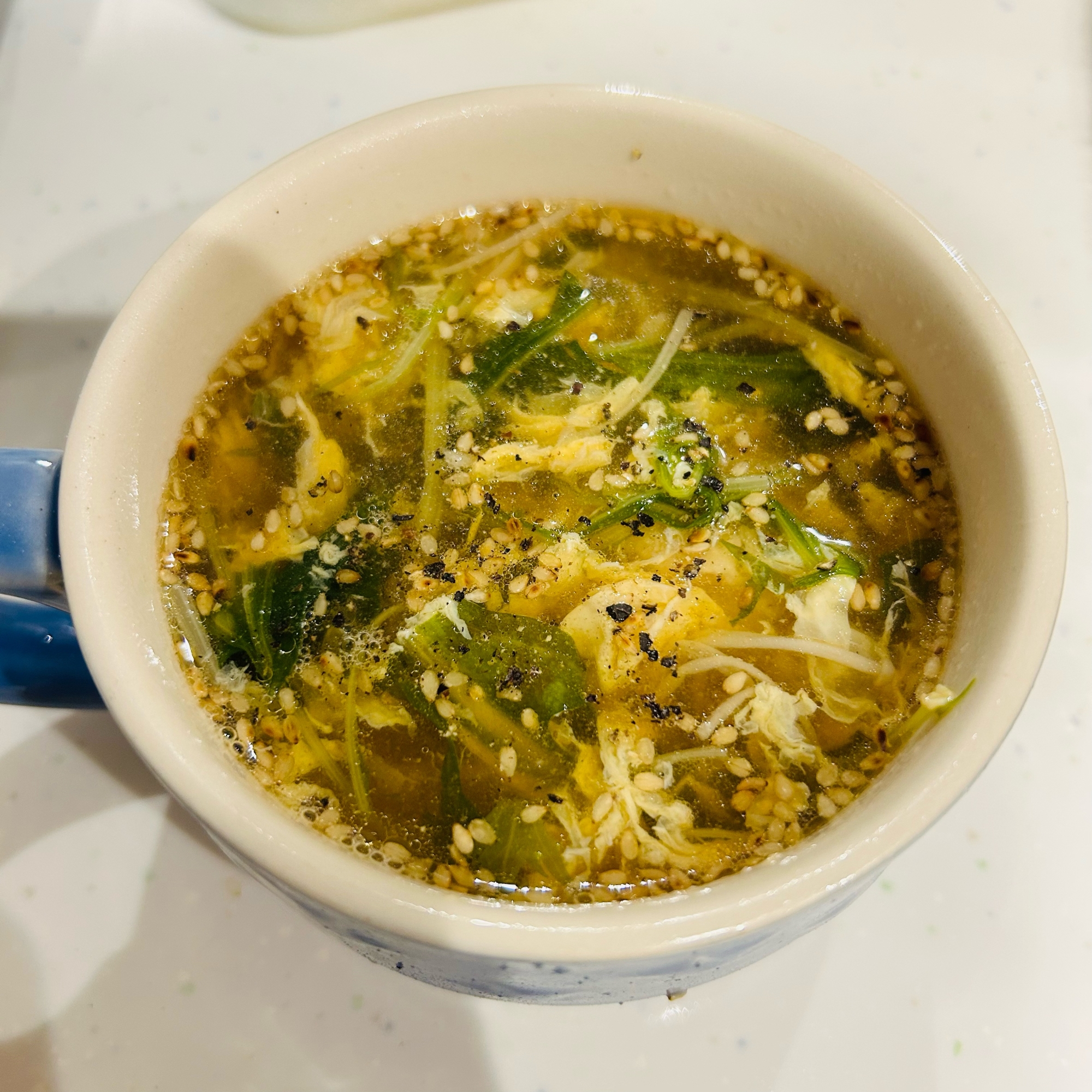 えのきと豆苗のほっこりスープ