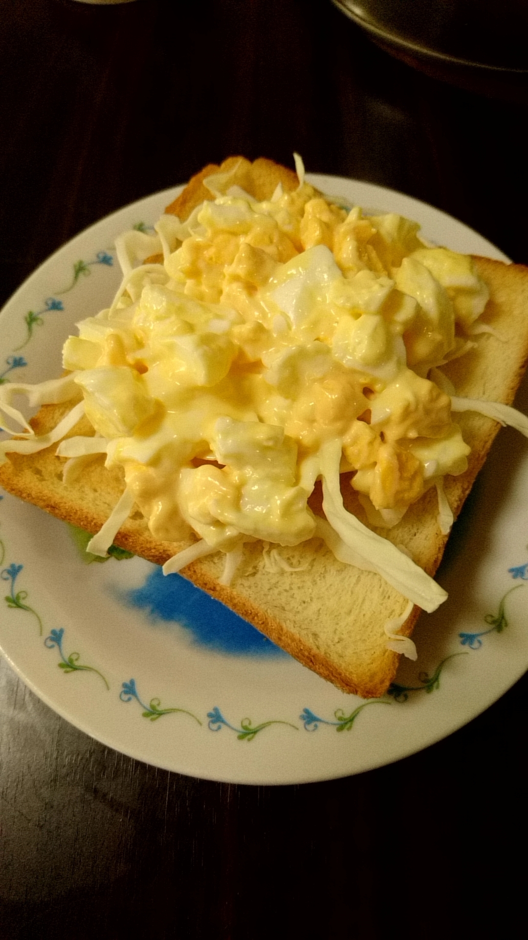 朝食に☆オープンサンド 〜キャベツと卵〜