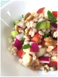 もち麦のタブレ(スプーンで食べる粒々サラダ)