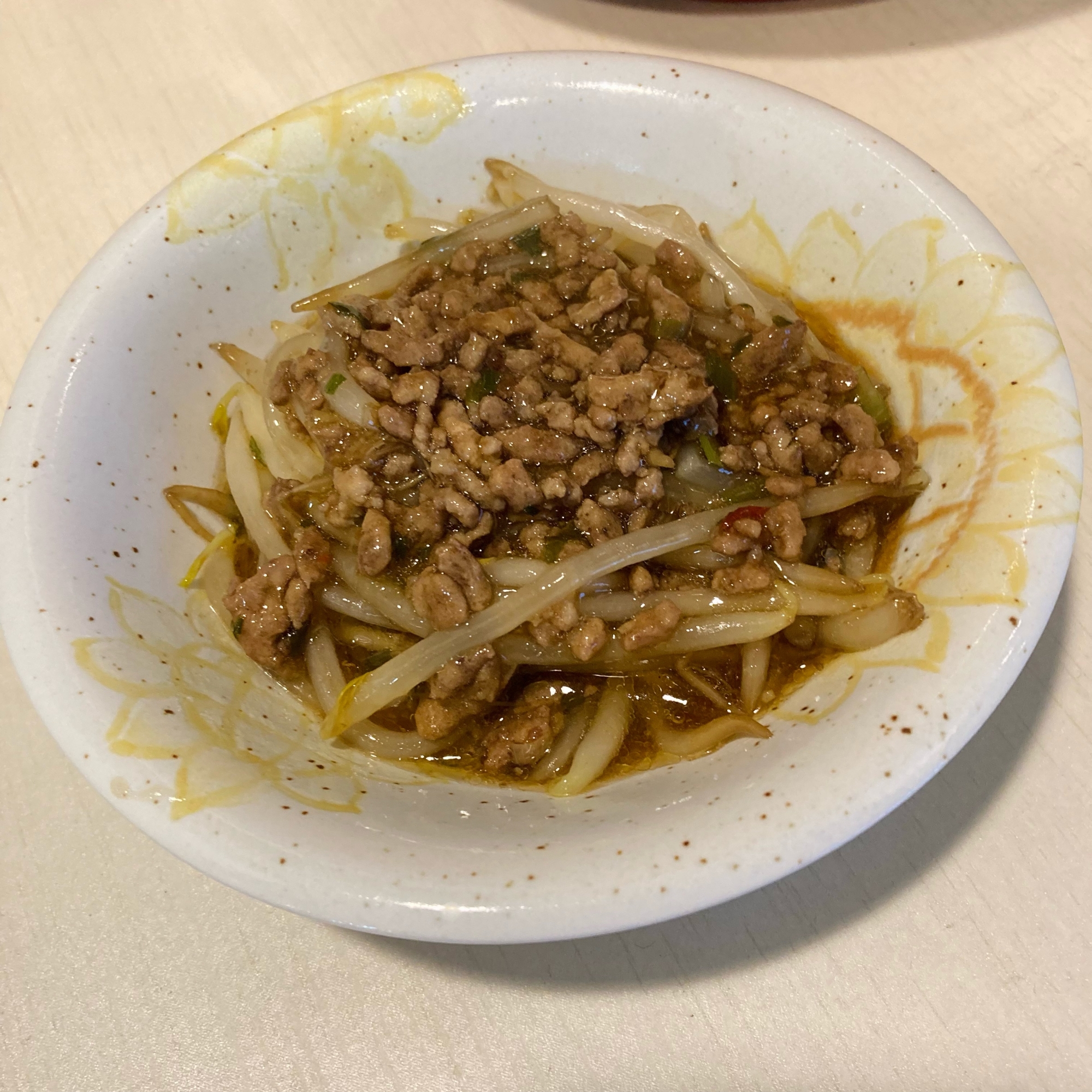 肉餡掛けもやし