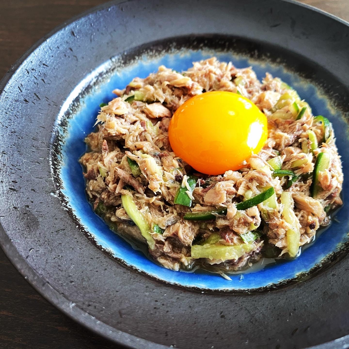 鯖缶で簡単に美味しい一品☆鯖缶ユッケ☆