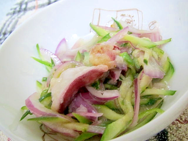 紫玉ねぎと蛸のサラダ